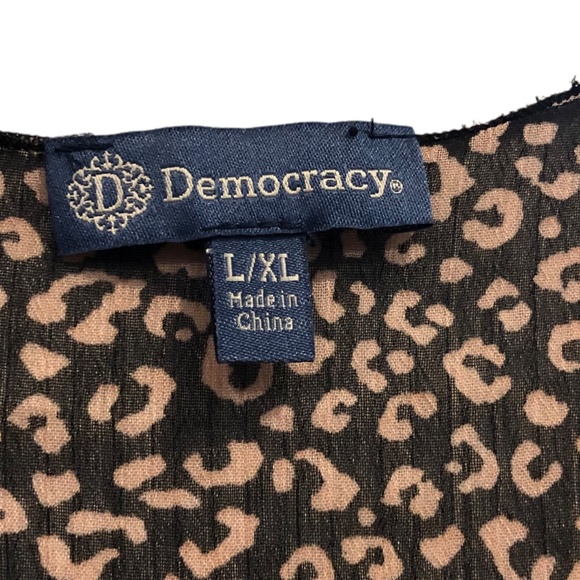 Democracy Ruffle Sleeve Kimono | Semi-Transparent Floral/Animal Print | L/XL - Picture 2 of 5